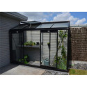 Serre adossée Miccolo 2,46m² en aluminium laqué et verre de sécurité 4mm – ACD