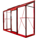 Serre adossée Miccolo 2,46m² en aluminium laqué et verre de sécurité 4mm – ACD