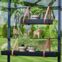 Jardinière déplaçable suspendue en aluminium laqué noir 360mm – Juliana