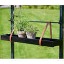 Jardinière déplaçable suspendue en aluminium laqué noir 760mm – Juliana