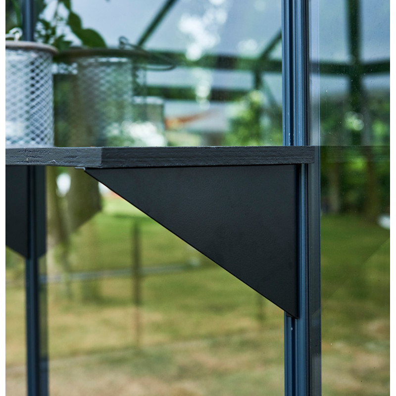 Support à étagère noir avec fixations 25cm - lot de 3 pièces - Juliana  