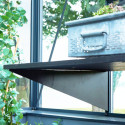 Support à étagère noir avec fixations 50cm - lot de 3 pièces - Juliana
