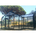Orangerie La serre de Sophie 22,6m² aluminium et verre trempé 4mm avec embase – ACD Prestige Live