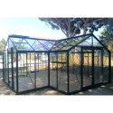 Orangerie La serre de Sophie 22,6m² aluminium et verre trempé 4mm avec embase – ACD Prestige Live