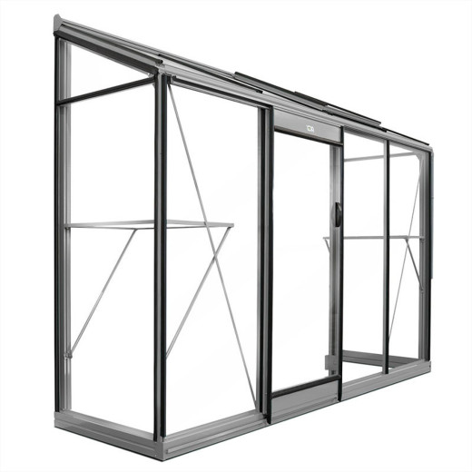 Serre adossée Miccolo 2,46m² en aluminium et verre de sécurité 4mm – ACD
