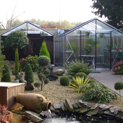 Serre de jardin R307H 15,88m² en aluminium et verre trempé ALULINE – ACD