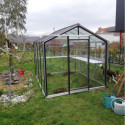 Serre de jardin R204H 6,91m² en aluminium et verre trempé ALULINE – ACD