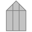 Serre de jardin 6,4m² noire en verre trempé Qube - Halls