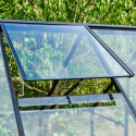Serre de jardin 6,4m² noire en verre trempé Qube - Halls
