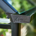 Serre de jardin 6,4m² noire en verre trempé Qube - Halls