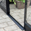 Serre de jardin 6,4m² noire en verre trempé Qube - Halls