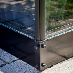Embase pour serre Qube laquée noir 6,4m² de Halls