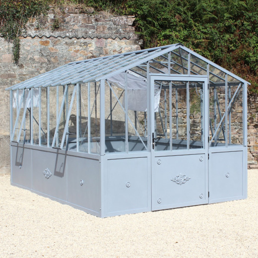Serre de jardin Classique sur embase 2,75x4,55m en verre trempé - Lams
