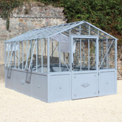 Serre de jardin Classique sur embase 2,75x5,3m en verre trempé - Lams