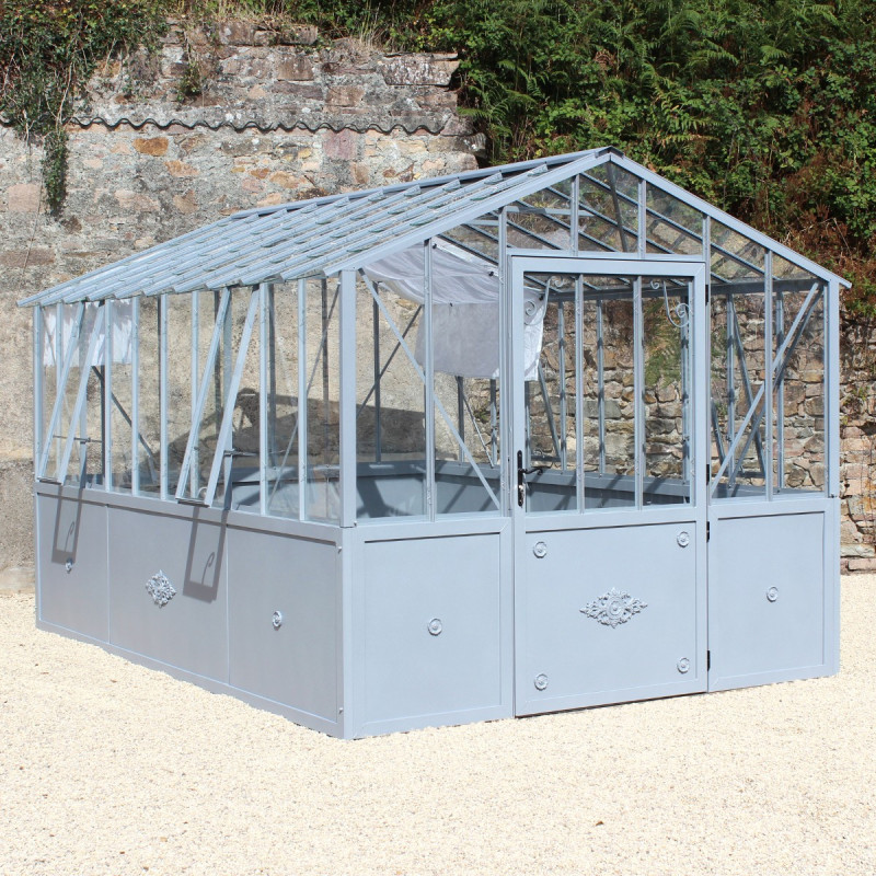 Serre de jardin Classique sur embase 2,75x5,3m en verre trempé - Lams