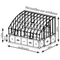 Serre à dos vitré Harmonie Versailles sur embase 2,8x6,05m - Lams