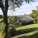 Serre Harmonie Amboise en aluminium et verre trempé 4mm sur embase 5,6x3,8m - Lams