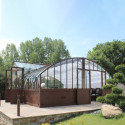 Serre Harmonie Amboise en aluminium et verre trempé 4mm sur embase 5,6x5,3m - Lams