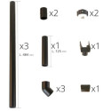 Serre Melissa Ida 4,9m² en aluminium naturel et verre trempé 3mm + embase incluse – Natura Lams