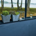 Serre de jardin sur muret 13m² anthracite en verre trempé Grand Oase - Juliana