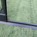 Serre de jardin Prima 7,42m² en aluminium anthracite et verre trempé 4mm - Green Protect