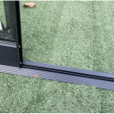 Serre de jardin 10,92m² en aluminium anthracite et verre trempé 4mm - Green Protect