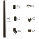 Serre Aloé Diana 11,30m² en aluminium laqué vert et verre trempé 3mm + embase incluse - Natura Lams