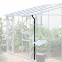 Serre Melissa Ida 1,7m² en aluminium laqué gris et verre trempé 3mm + embase incluse – Natura Lams