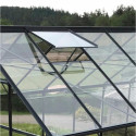 Serre Melissa Ida 3,30m² en aluminium laqué gris et verre trempé 3mm + embase incluse – Natura Lams