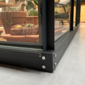 Serre Melissa Ida 7,2m² en aluminium laqué gris et verre trempé 3mm + embase incluse – Natura Lams
