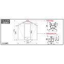 Serre de jardin ESSENTIA 8,97m² en aluminium naturel et verre trempé 4mm + embase incluse - Lams