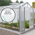 Serre de jardin ESSENTIA 10,80m² en aluminium laqué et verre trempé 4mm + embase incluse - Lams