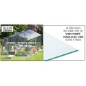 Serre de jardin ESSENTIA 16,40m² en aluminium laqué et verre trempé 4mm + embase incluse - Lams