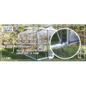Serre de jardin ESSENTIA 18,70m² en aluminium naturel et verre trempé 4mm + embase incluse - Lams