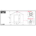 Serre de jardin LUXIA 16,40m² en aluminium naturel et verre trempé 4mm + embase incluse - Lams