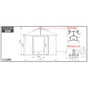 Serre de jardin SUPRA 12m² en aluminium naturel et verre trempé 4mm + embase incluse - Lams