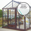Serre de jardin SUPRA 14,40m² en aluminium laqué et verre trempé 4mm + embase incluse - Lams