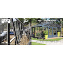 Serre de jardin SUPRA 19m² en aluminium naturel et verre trempé 4mm + embase incluse - Lams