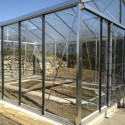 Serre de jardin SUPRA 17,40m² en aluminium naturel et verre trempé 4mm + embase incluse - Lams