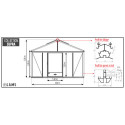 Serre de jardin SUPRA 23m² en aluminium laqué et verre trempé 4mm + embase incluse - Lams
