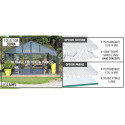 Serre de jardin SUPRA 28,60m² en aluminium naturel et verre trempé 4mm + embase incluse - Lams