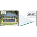 Serre de jardin SUPRA 28,60m² en aluminium naturel et verre trempé 4mm + embase incluse - Lams