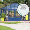 Serre de jardin SUPRA 31,20m² en aluminium laqué et verre trempé 4mm + embase incluse - Lams