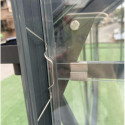 Serre de jardin 16,32m² en aluminium anthracite et verre trempé 4mm - Green Protect