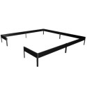 Serre de jardin 6,6m² noire en verre trempé Qube - Halls