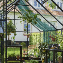 Serre de jardin 9,9m² noire en verre trempé Qube - Halls