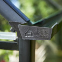 Serre de jardin 13m² noire en verre trempé Qube - Halls