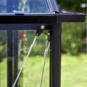 Serre de jardin 13m² noire en verre trempé Qube - Halls