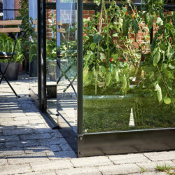 Embase pour serre Qube laquée noir 6,6m² de Halls
