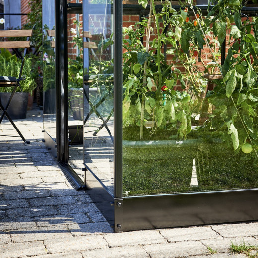 Embase pour serre Qube laquée noir 9,9m² de Halls